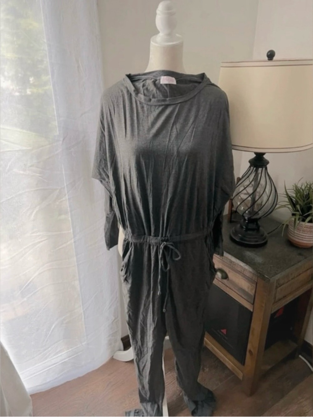 NWOT Pink Lily gray jumpsuit